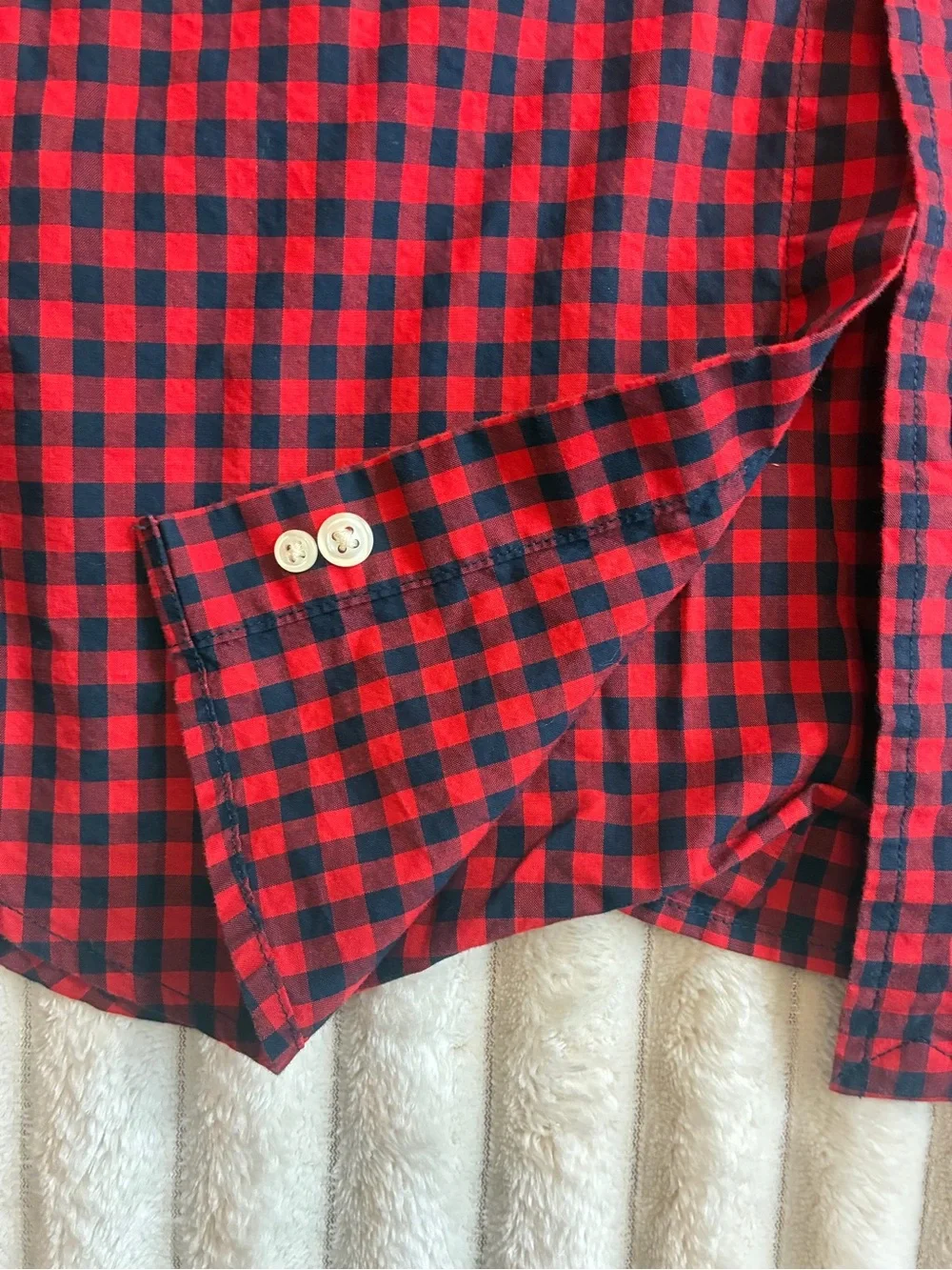 Polo Ralph Lauren Boys Button Down Shirt | XL 18–20 | Navy & Red Gingham | GUC